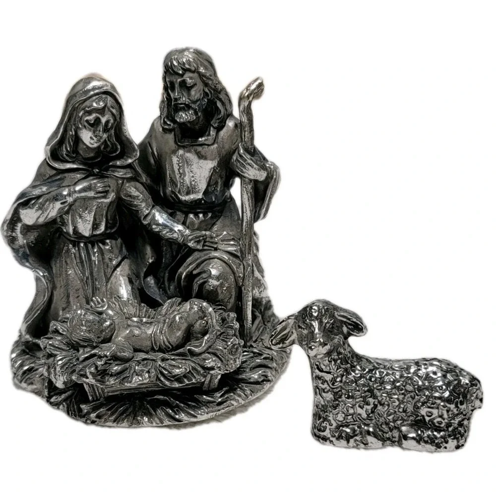International Silver Co Christmas Nativity Scene‎ Silver Finished